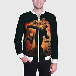 Бомбер мужской Федор Емельяненко Император, цвет: 3D-белый — фото 2