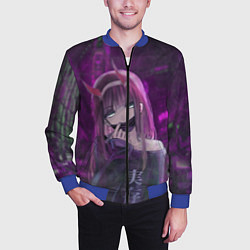 Бомбер мужской Zero Two in mask, цвет: 3D-синий — фото 2