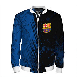 Бомбер мужской FC Barcelona ФК Барселона, цвет: 3D-белый