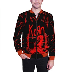 Бомбер мужской Korn, цвет: 3D-красный — фото 2