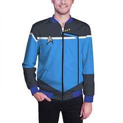 Бомбер мужской Звездный костюм № 3 Z, цвет: 3D-синий — фото 2