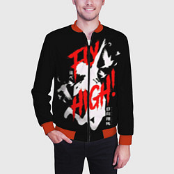 Бомбер мужской Haikyuu Haikyu Haikuu !, цвет: 3D-красный — фото 2