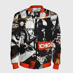 Бомбер мужской Bleach Блич Ичиго Курасаки, цвет: 3D-красный