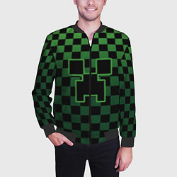 Бомбер мужской Minecraft, цвет: 3D-черный — фото 2