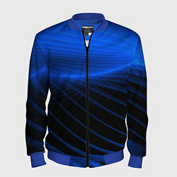 Бомбер мужской Неоновые лучи, цвет: 3D-синий