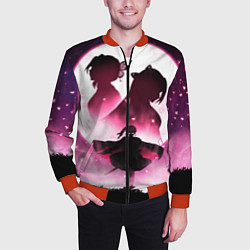Бомбер мужской Столп Бабочки, цвет: 3D-красный — фото 2