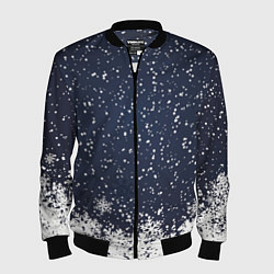 Бомбер мужской Атмосфера нового года, цвет: 3D-черный