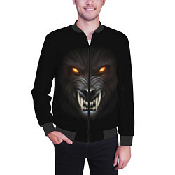 Бомбер мужской Злой Волк, цвет: 3D-черный — фото 2