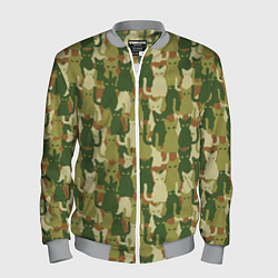 Мужской бомбер Камуфляж из котов