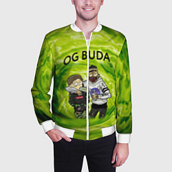 Бомбер мужской Репер - OG Buda, цвет: 3D-белый — фото 2