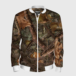 Бомбер мужской Охотничий камуфляж, цвет: 3D-белый