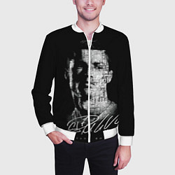 Бомбер мужской Кристиано Рональдо автограф, цвет: 3D-белый — фото 2