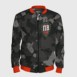 Бомбер мужской Пограничные войска, цвет: 3D-красный