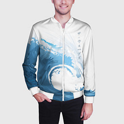 Бомбер мужской WAVE ВОЛНЫ, цвет: 3D-белый — фото 2