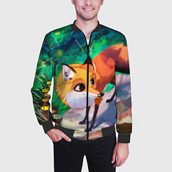 Бомбер мужской Лисичка, цвет: 3D-черный — фото 2