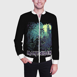 Бомбер мужской IRON MAIDEN, цвет: 3D-белый — фото 2