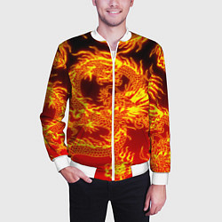 Бомбер мужской ДРАКОН, цвет: 3D-белый — фото 2