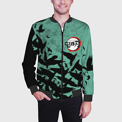Бомбер мужской DEMON SLAYER KIMETSU NO YAIBA, цвет: 3D-черный — фото 2