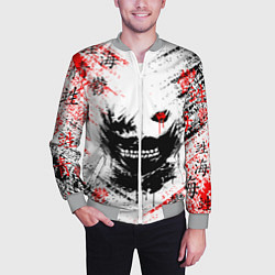 Бомбер мужской ТОКИЙСКИЙ ГУЛЬ КЕН КАНЕКИ, цвет: 3D-меланж — фото 2