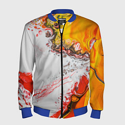 Мужской бомбер Рисунок желтой краской