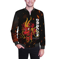 Бомбер мужской Dragon Огненный дракон, цвет: 3D-черный — фото 2