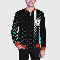 Бомбер мужской МЕРСЕДЕС AQUA BLACK GRADIENT, цвет: 3D-красный — фото 2