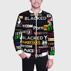 Бомбер мужской ПОРНОСТУДИИ PORN STUDIO, цвет: 3D-белый — фото 2