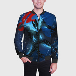 Бомбер мужской Поднятие уровня Аниме, цвет: 3D-черный — фото 2