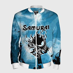 Бомбер мужской SAMURAI KING 2077, цвет: 3D-белый