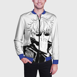 Бомбер мужской Магическая битва Годжо, цвет: 3D-синий — фото 2