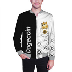 Бомбер мужской DOGECOIN DOGE КАРМАН, цвет: 3D-меланж — фото 2