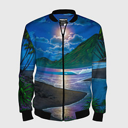 Мужской бомбер Гавайский пейзаж