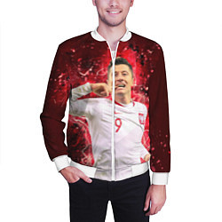 Бомбер мужской Lewandowski Левандовски 9, цвет: 3D-белый — фото 2