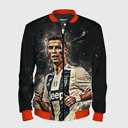 Бомбер мужской Криштиану Роналду Ювентус, цвет: 3D-красный