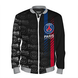 Бомбер мужской ФК ПСЖ PARIS SAINT GERMAIN, цвет: 3D-меланж