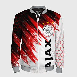 Бомбер мужской FC AJAX AMSTERDAM ФК АЯКС, цвет: 3D-меланж