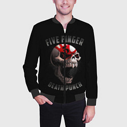 Бомбер мужской Five Finger Death Punch 5FDP, цвет: 3D-черный — фото 2
