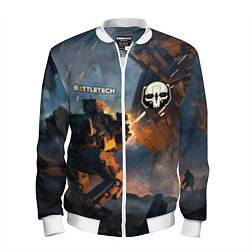 Бомбер мужской Battletech warrior, цвет: 3D-белый