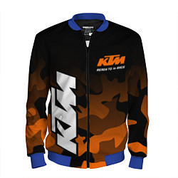 Бомбер мужской KTM MOTORCYCLES КТМ МОТОЦИКЛ, цвет: 3D-синий