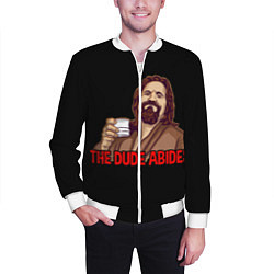 Бомбер мужской The Dude Abides Lebowski, цвет: 3D-белый — фото 2