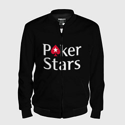 Бомбер мужской Poker Stars, цвет: 3D-черный