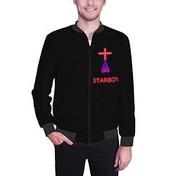 Бомбер мужской STARBOY - The Weeknd, цвет: 3D-черный — фото 2
