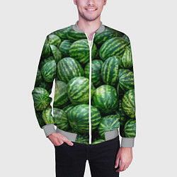 Бомбер мужской Арбузы, цвет: 3D-меланж — фото 2