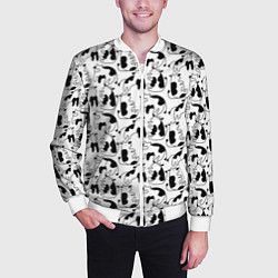 Бомбер мужской Коровы, цвет: 3D-белый — фото 2