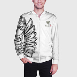 Бомбер мужской Russia MSKSide 3D Logo New 202223, цвет: 3D-белый — фото 2