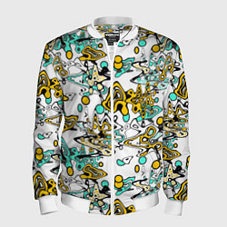 Мужской бомбер Абстрактный современный узор в стиле граффити