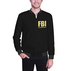 Бомбер мужской FBI Female Body Inspector, цвет: 3D-черный — фото 2