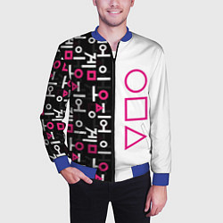 Бомбер мужской Игра в кальмара: Стражи, цвет: 3D-синий — фото 2