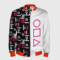 Бомбер мужской Игра в кальмара: Стражи, цвет: 3D-красный