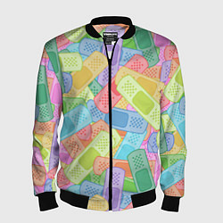 Мужской бомбер Цветные пластыри